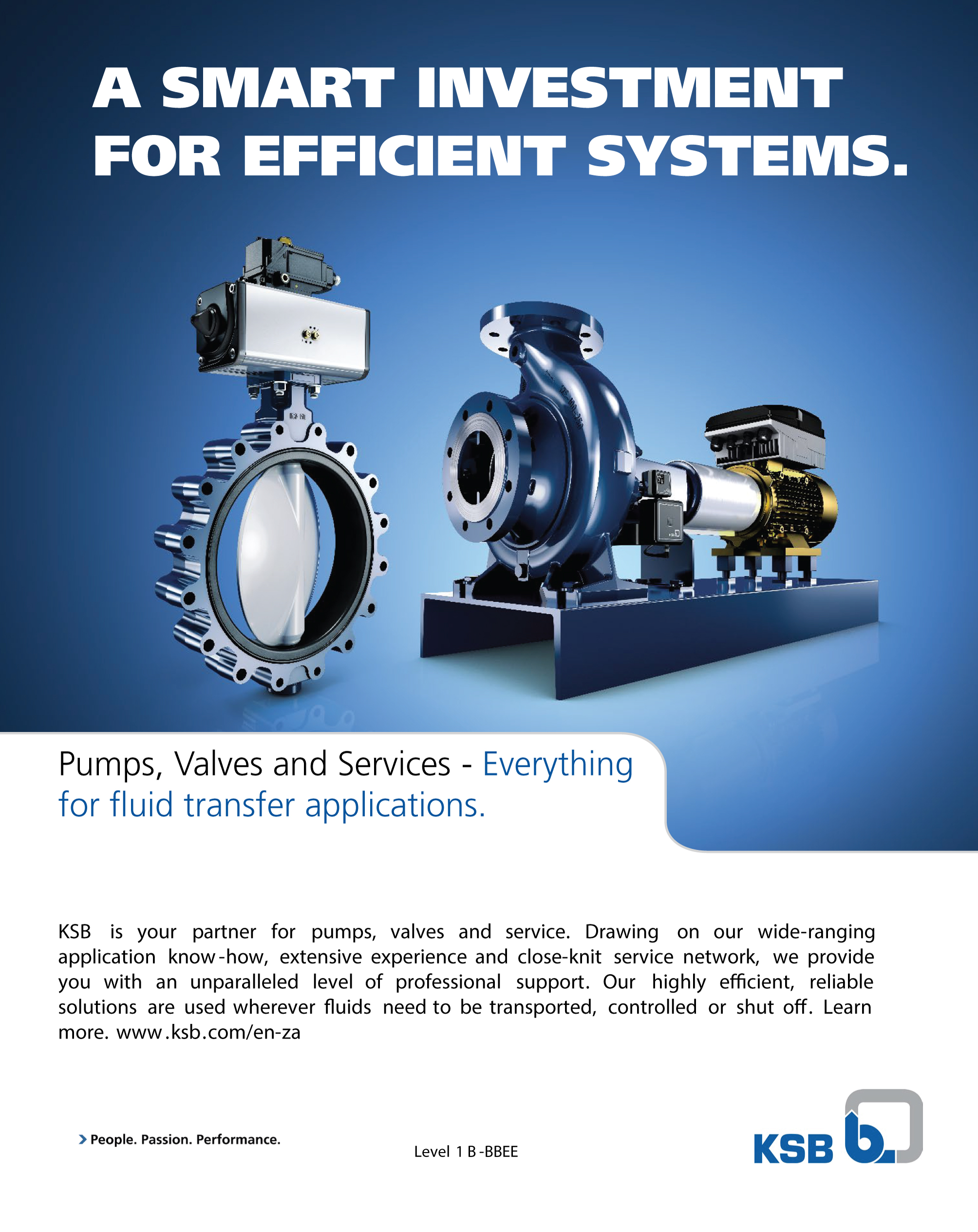 KSB Pumps and Valves (Pty) Ltd full-page advert 1