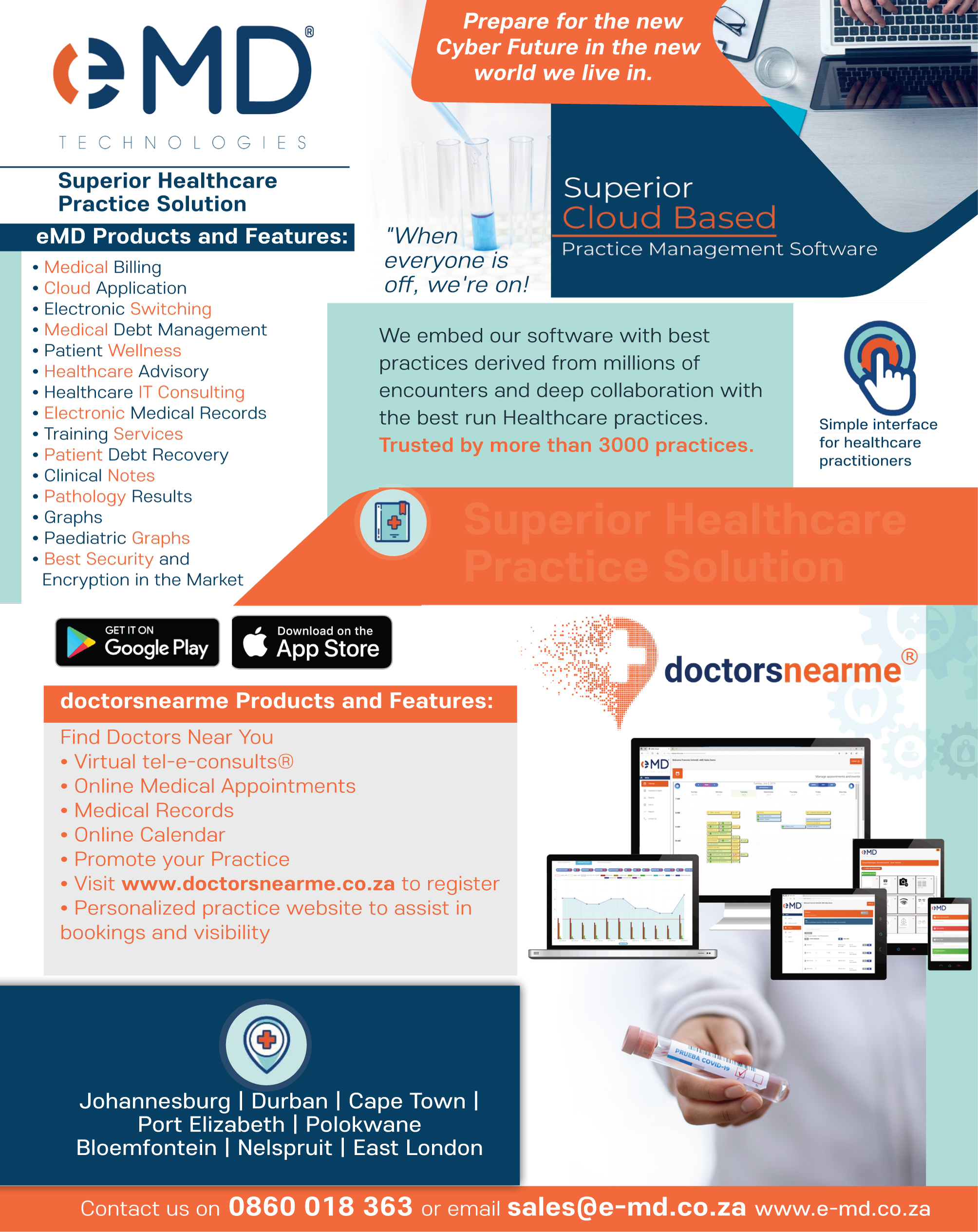 e-MD Technologies full-page advert 1