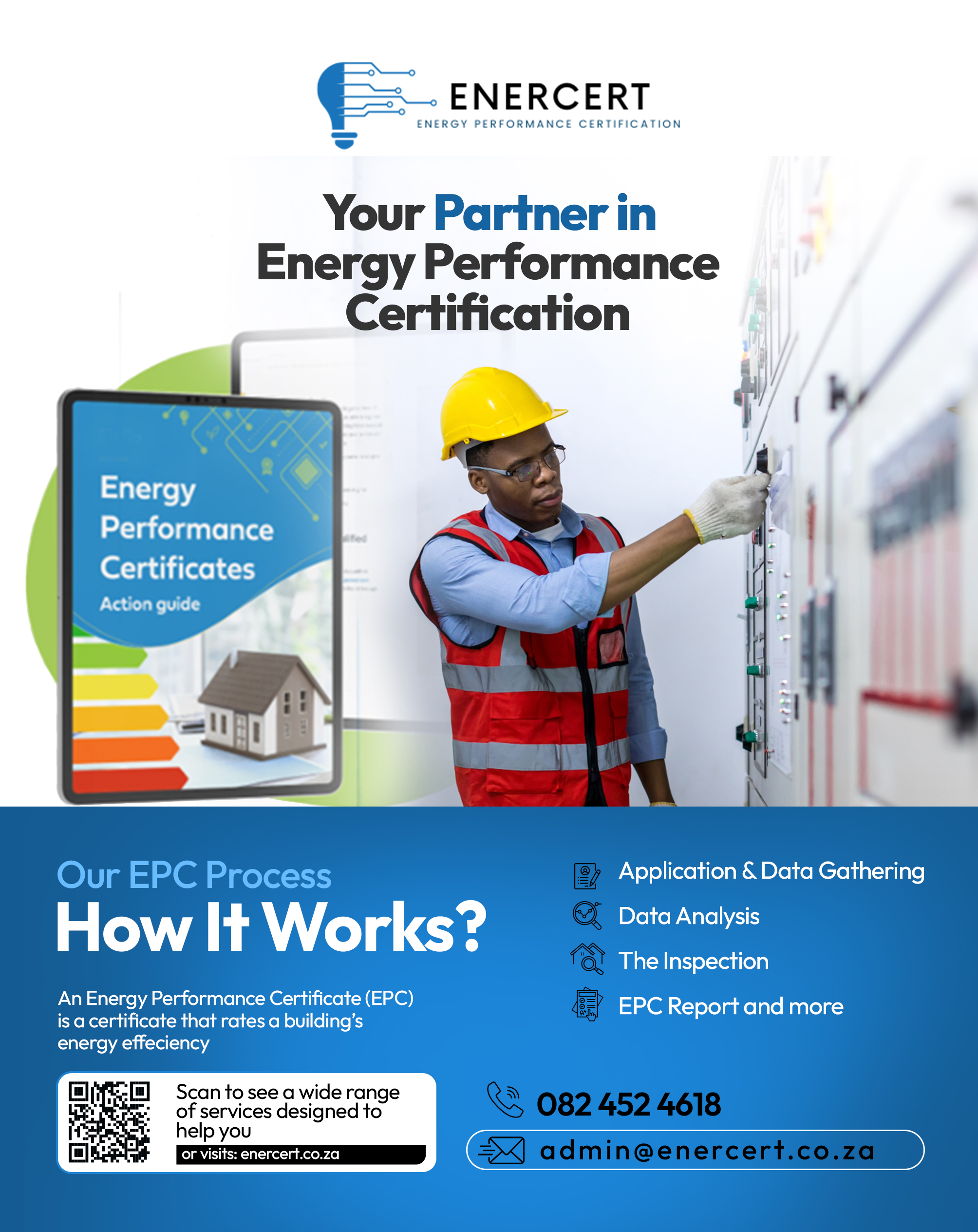 Enercert - Energy Performance Certification full-page company advert