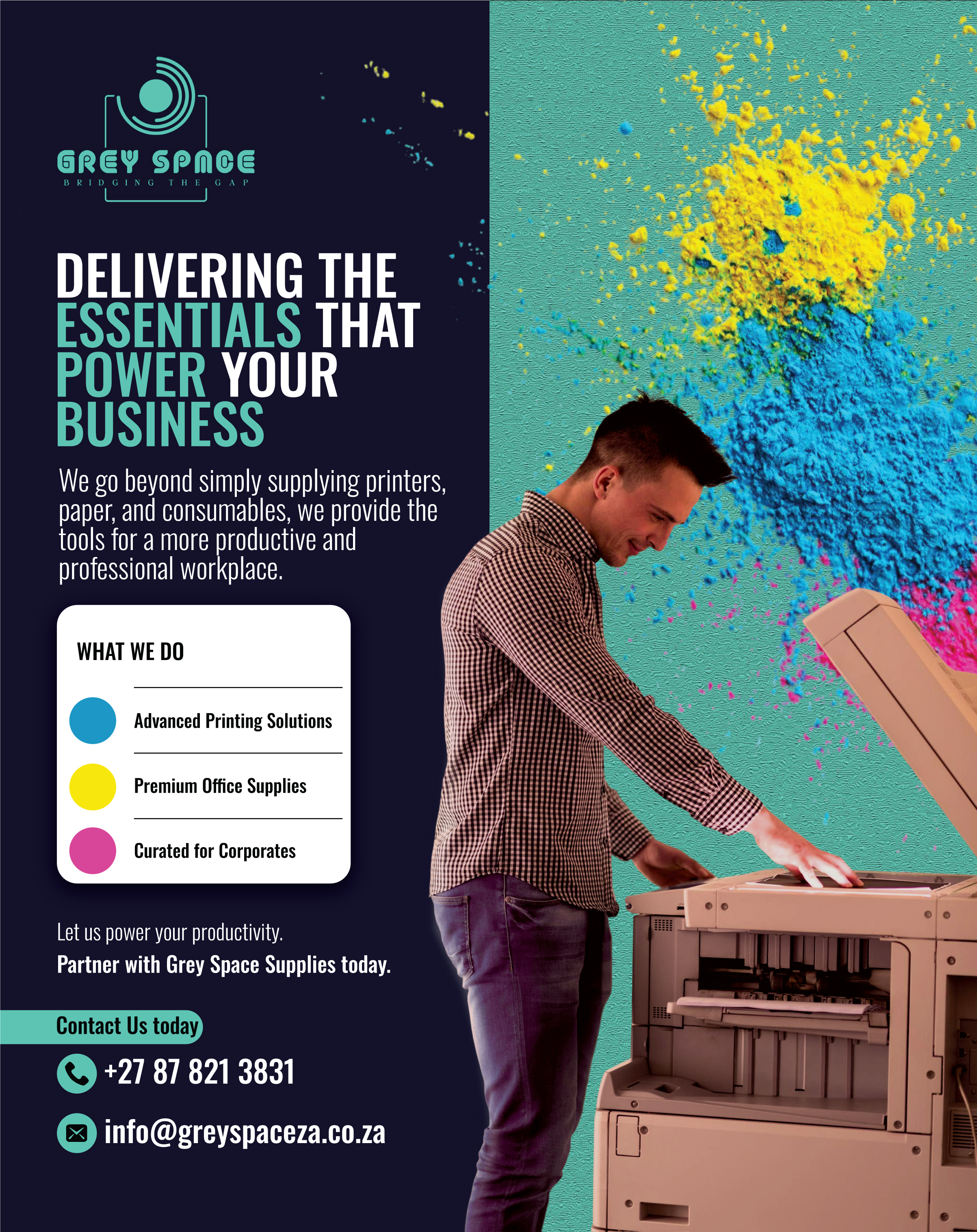 Grey Space Supplies (Pty) Ltd full-page company advert