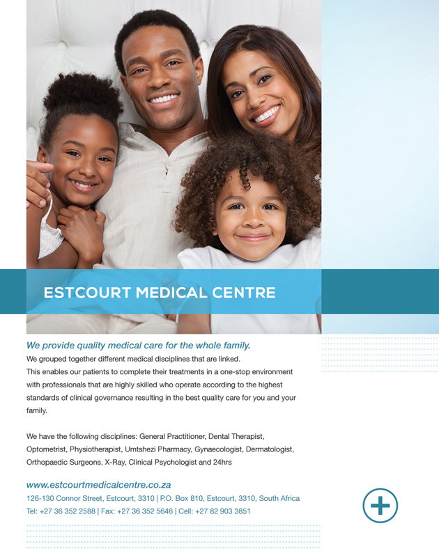 Estcourt Medical Centre full-page company advert
