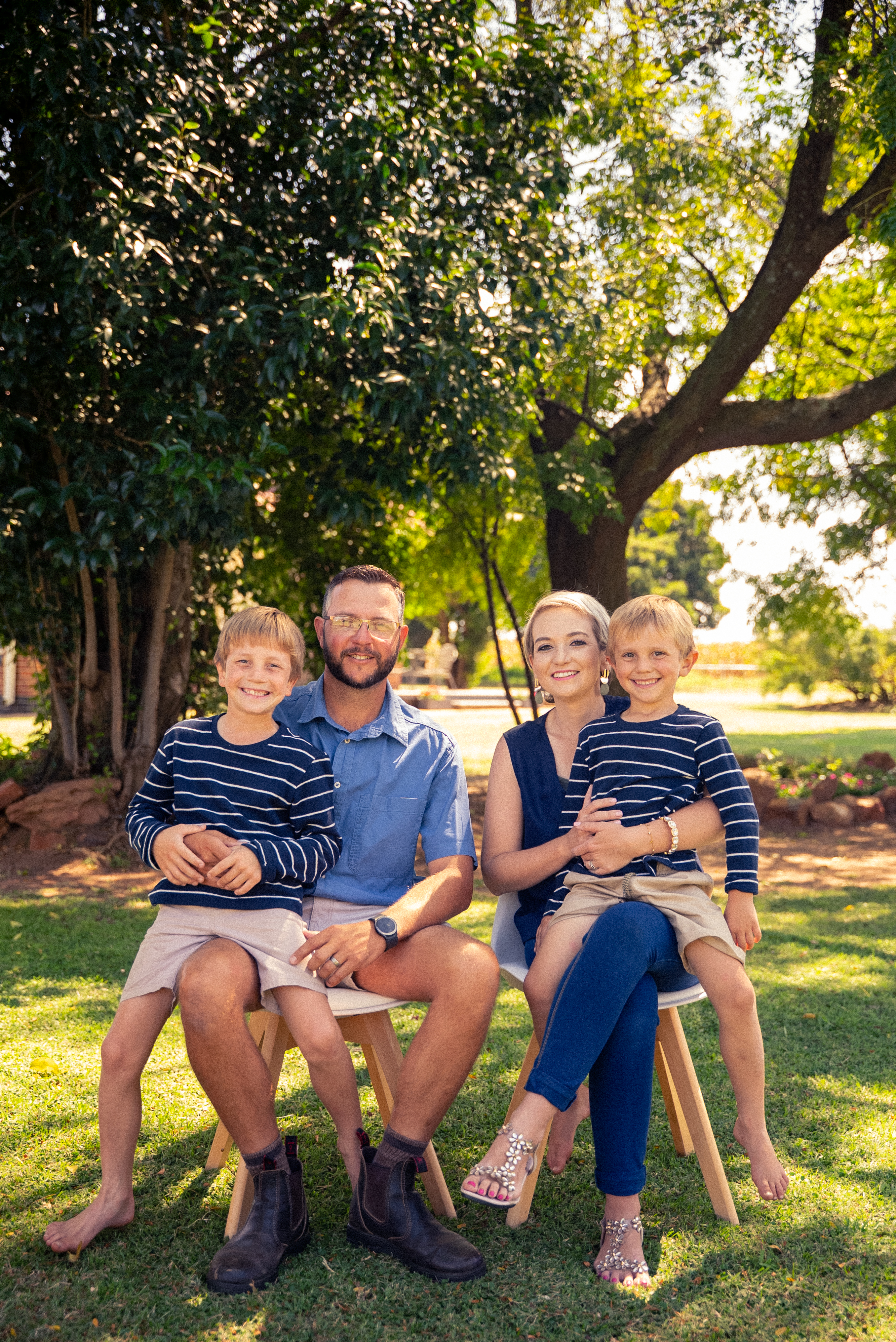 Claire with her family